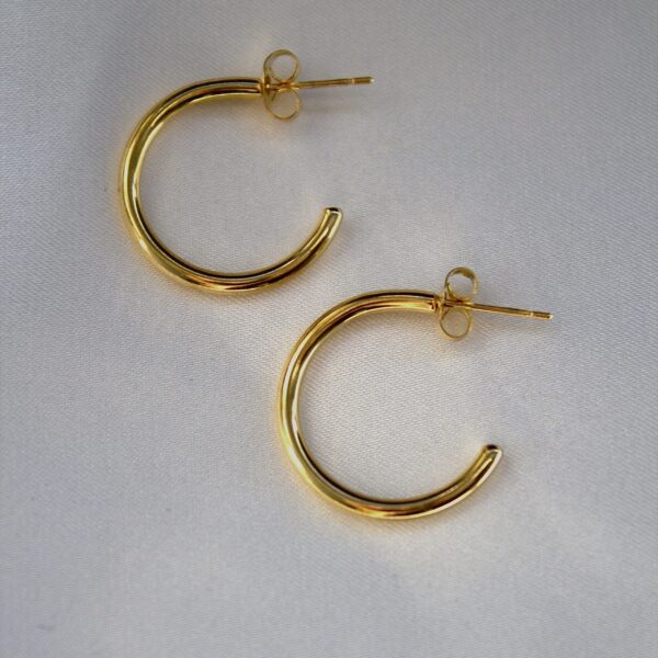 pendientes acero inoxidable hipoalergenico waterproof sin niquel sin plomo baño oro 18k