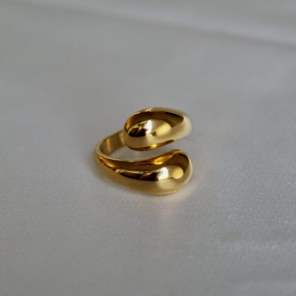 anillo de acero inoxidable baño oro 18k hipoalergénico y waterproof sin niquel sin plomo